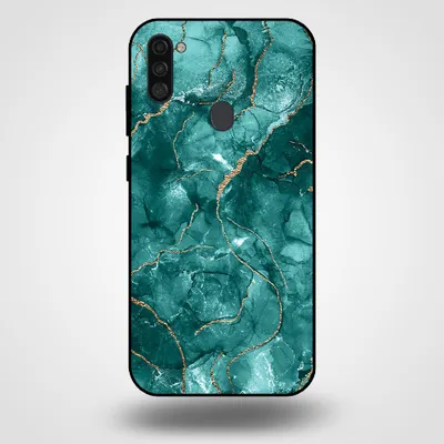 Image de Smartphonica Coque pour Samsung Galaxy A11 avec impression marbre - Coque arrière en TPU avec impression marbre - Vert doré