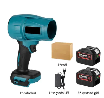 Produktbild von Turbo-Ventilator – Handventilator – Jet-Ventilator – Elektrischer Gebläse – 2000W – Bürstenloser Motor – Mit 2 Batterien