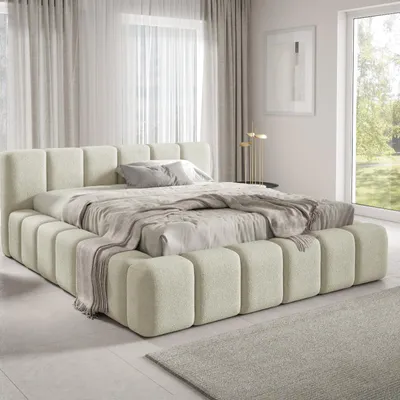 Produktbild von Polsterbett KALLA Premium 160x200 cm mit Bettkasten – Stoff: Quelle 02