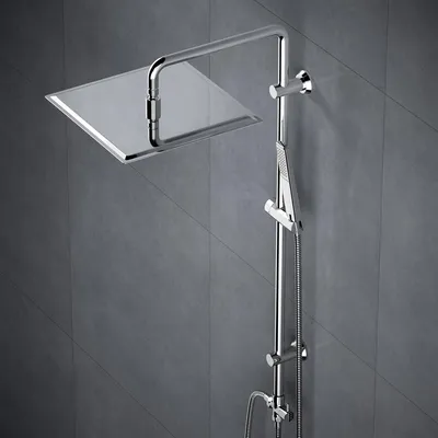 Produktbild von Görbach Regendusche Duschsystem mit Duschstange verstellbare, 30x30cm Chrom