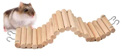 Produktbild von Hamsterleiter Hängebrücke aus Holz für Nagetiere