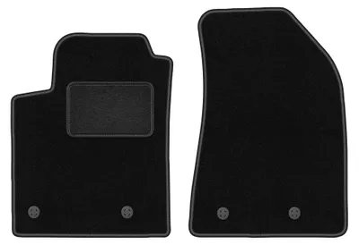 Image de Tapis avant en moquette pour Fiat Bravo II 2007-2012 (à hayon) – 2 pièces, noirs, sur mesure – Wielganizator LUX