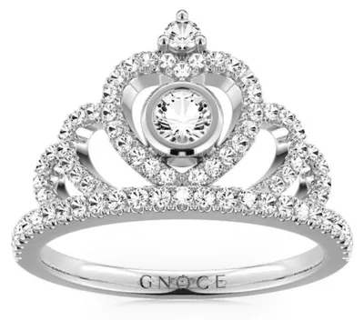 Produktbild von Gnoce Ring Krone FGR026-55 Silber