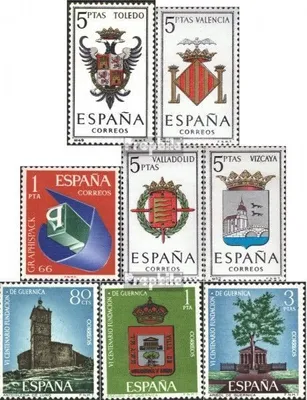 Produktbild von Briefmarken Spanien 1966 Mi 1591,1592,1597,1598, 1609,1610-1612 (kompl.Ausg.) postfrisch Sondermarken
