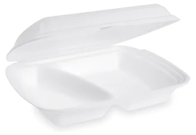 Produktbild von 250x Menüboxen Klappboxen 240x207x69mm geschäumt 2-geteilt