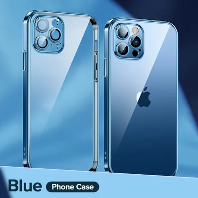 Produktbild von Hülle für Apple iPhone 13 - Soft Plating Kameraschutz Case - Dunkelblau