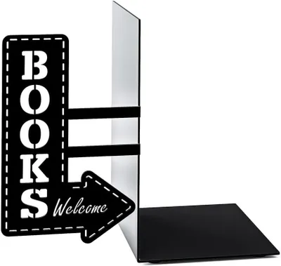 Produktbild von Buchstütze Metall 1 Stück, Buchhalter Stabil, Buchstützen Für Regal Und Bibliothek