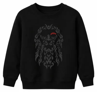 Image de Sweatshirt pour enfant, motif Odin, Auge Rot, Vikings, Valhalla, nordique, Walhalla, couleur noire, taille 116