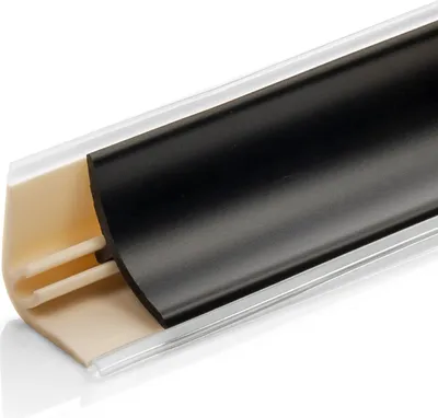 Produktbild von 150cm Abschlussleiste | Farbe: Schwarz matt | Wandabschlussleiste | Winkelleiste | Küche | Arbeitsplatte | DQ-PP