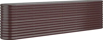 Obrázek produktu pro vidaXL Zvýšené lůžko Pozinkovaná ocel 260x40x68 cm Hnědá barva