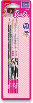 Obrázok produktu pre maped 850801 maped Barbie Bleistifte HB rosa, grau, 6 St.