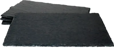 Produktbild von 4x Schieferplatten 20 x 30 cm Tisch-Set Untersetzer Servierplatte Naturschiefer