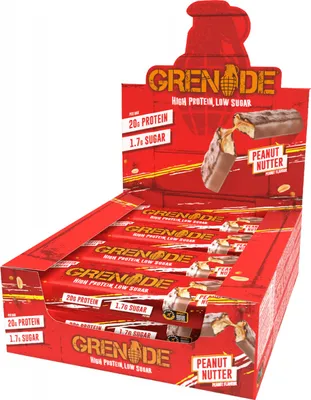 Produktbild von Grenade Protein Bar (12x60g) Peanut Nutter - Riegel - Protein-Riegel