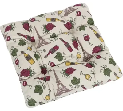 Imagen del producto de Cojín decorativo acolchado - 40x40 cm - Rojo, Beige