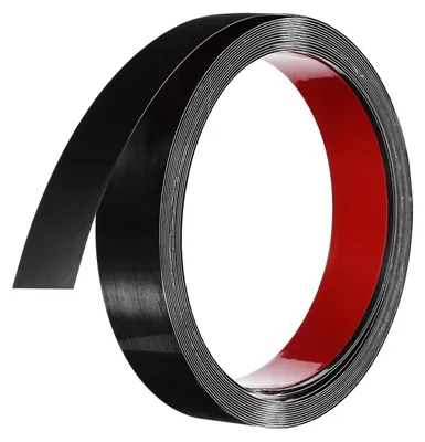 Selbstklebende Spiegelkante, 10 m x 3 cm, Edelstahl, schwarz