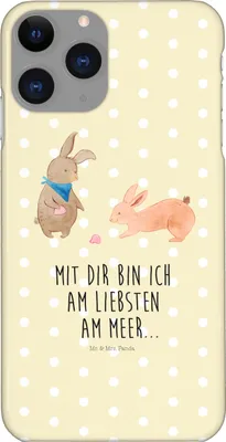 Produktbild von Mr. & Mrs. Panda Iphone 11 Pro Handyhülle Hasen Muschel - Gelb Pastell - Geschenk, Premium Kunststoff, Strand, Freundin, BFF, Handy Case, Muttertag, Muscheln