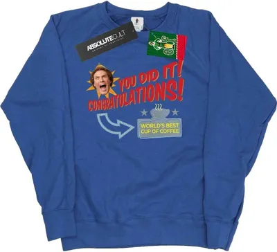 Produktbild von Elf - "World's Best Coffee" Sweatshirt für Damen BI5670 (M) (Königsblau)