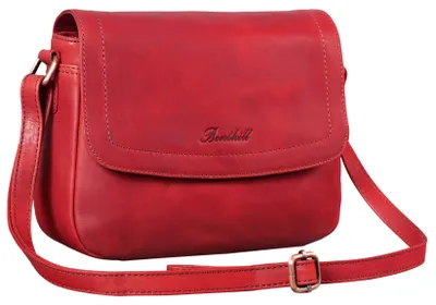 Produktbild von Benthill Handtasche Damen Leder - Umhängetasche aus Rindsleder - Schultertasche aus echtem Leder mit Reißverschluss - Vintage Bag Beutel