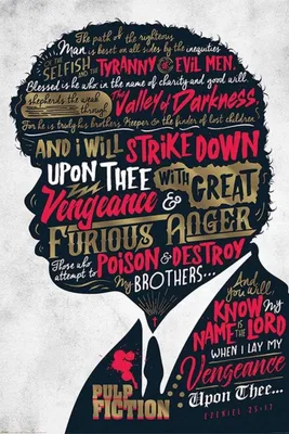 Image de Pulp Fiction (Ezekiel 25:17) - 61x91,5cm - Affiche Poster
