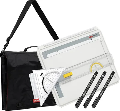 Produktbild von Aristo Geo Board Zeichenplatte A5 Set: 1x Geo Board A4, Tasche & Zubehör