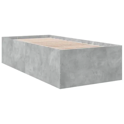 Produktbild von vidaXL Bettgestell Betongrau 75x190 cm Holzwerkstoff