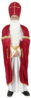 Produktbild von Bischofsrobe Robe Bischof Kirche Weihnachtsmann Kostüm Weihnachtsmann Kirche Gr. M - XXL, Größe:XXL