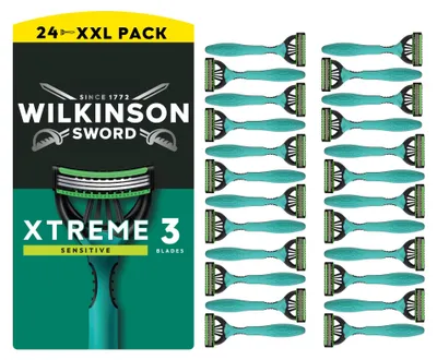 Immagine prodotto di Wilkinson Sword Xtreme 3 Sensitive Comfort 3 x 6 + 2 rasoi usa e getta, set da 24 pezzi per uomo
