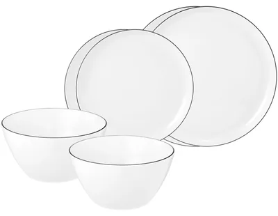 Produktbild von Seltmann Weiden Lido Black Line Basic-Set 6-teilig rund