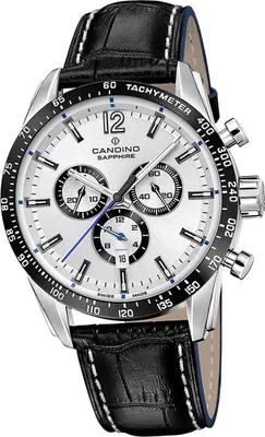 Produktbild von Candino Leder Herren Uhr Chronograph Sport Armbanduhr schwarz Sport D2UC4758/1