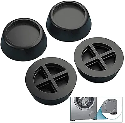 4 Anti-Vibrations-Gummifüße für Waschmaschine, rutschfest, 6,5 cm