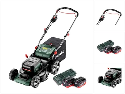 Produktbild von Metabo RM 36-18 LTX BL 46 Akku Rasenmäher 36 V ( 2x 18 V ) 46 cm Brushless + 2x Akku 5,5 Ah + Doppelladegerät