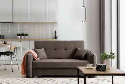 Obrázek produktu pro Rozkládací pohovka MELISANDE 2 - hnědá