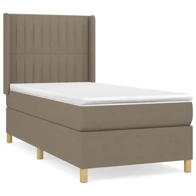 Produktbild von Boxspringbett mit Matratze Taupe 80x200 cm Stoff