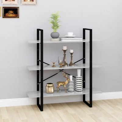 Produktbild von Bücherregal Betongrau 100x30x105 cm Holzwerkstoff , Bücherregale Design 2024