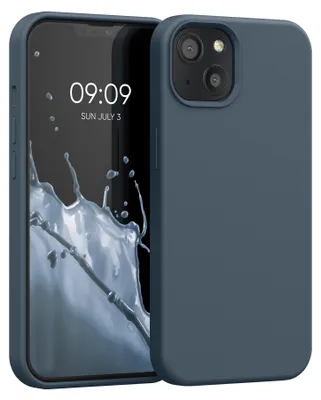 Produktbild von kwmobile Handyhülle für iPhone 13 Hülle, für iPhone 13 Case - Hülle Silikon - kabelloses Laden - Dunkler Schiefer