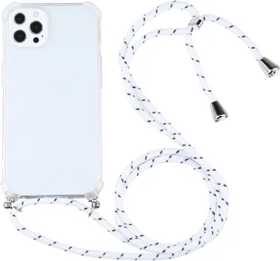 Produktbild von König Design Hülle kompatibel mit Apple iPhone 13 Pro Kunststoff Handykette Cover - Case Handyhülle Weiß