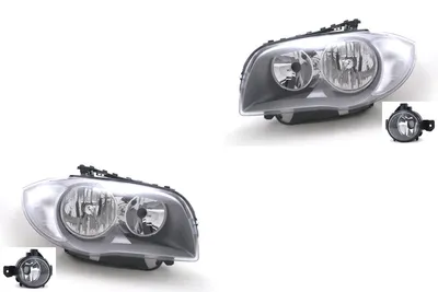 Produktbild von Scheinwerfer Satz passend für BMW 1er E81 E82 E87 E88 07-09 H7 H7 +Nebel 63176924655 6924655 63176924656 6924656 63117193387 7193387 63 Johns