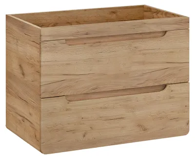 Produktbild von Hängeschrank unter dem Waschbecken ARVIDA - Farbton Eiche - 2 Schubladen - 80 x 59 x 46 cm