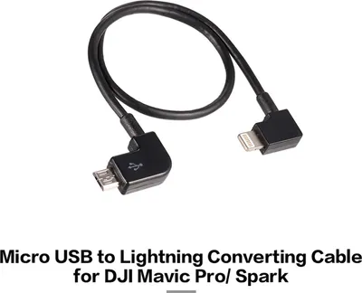 Image de Micro-USB vers Lightning Télécommande, tablette-téléphone, câble de transfert de convertisseur de données pour Android iOS, DJI Spark Mavic Pro