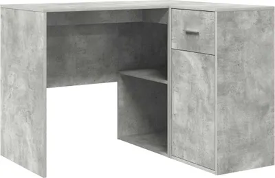 Produktbild von vidaXL Eckschreibtisch Beton Grau 102 x 50 x 75 cm Holzwerkstoff