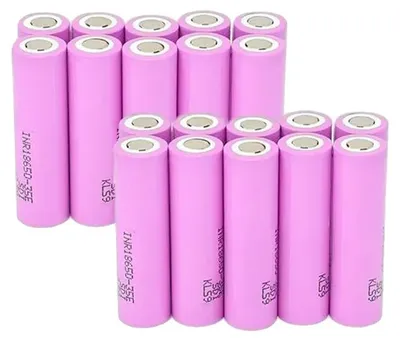 Obrázok produktu pre 18650 batéria, kapacita 3500 mAh, lítiovo-iónová, nabíjateľná, 35E-20 kusov