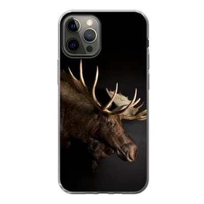 Produktbild von MuchoWow® Handyhülle Schutzhülle Hülle für iPhone 13 Pro Elch - Geweih - Porträt Silikon Softcase Handy Hülle - Handy-Tasche
