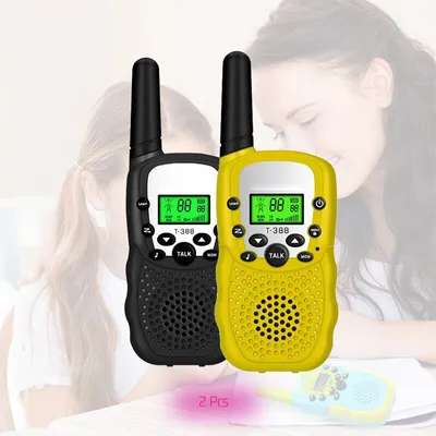 Produktbild von Kinder Walkie Talkie 2PCS Outdoor Remote Control Interaktives Spielzeug mit Hintergrundbeleuchtung LCD-Taschenlampe Urlaub Geschenk für Jungen und Mädchen