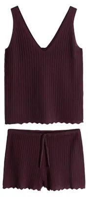 Produktbild von THE SET Damen Strick-Trägertop und Shorts im Set
