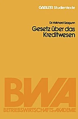 Produktbild von Gesetz über das Kreditwesen