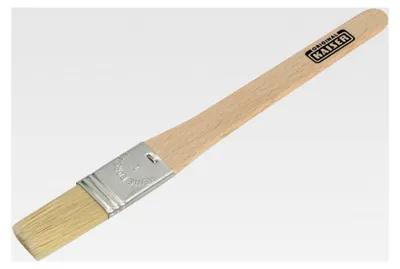 Produktbild von Holz-Backpinsel 21 x 2,5 cm, Backpinsel mit Naturborsten, Metallfixierung der Borsten, Pinsel für die Küche, Griff aus Buchenholz, Natur