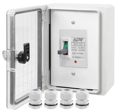 Produktbild von MCCB DC Leitungsschutzschalter 100A / 600V DC 2Polig mit Gehäuse ABS