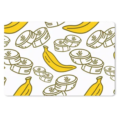 Produktbild von MuchoWow® Schreibtischunterlage Banane - Muster - Obst 60x40 cm - XXL Mauspad - Großes Mauspad