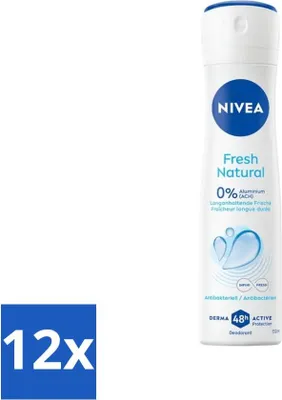 Image de Nivea - Déodorant spray - Fresh Natural - 48 heures d'efficacité - 150 ml - Pack avantage - 12 pièces