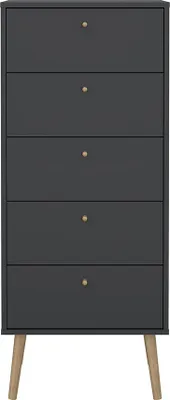 Produktbild von Bodo Kommode 5 Schubladen matte grau.